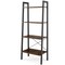 4-Tier Ladder Bookshelf with Metal Frame Modern Industrial Storage Rack for Small Spaces